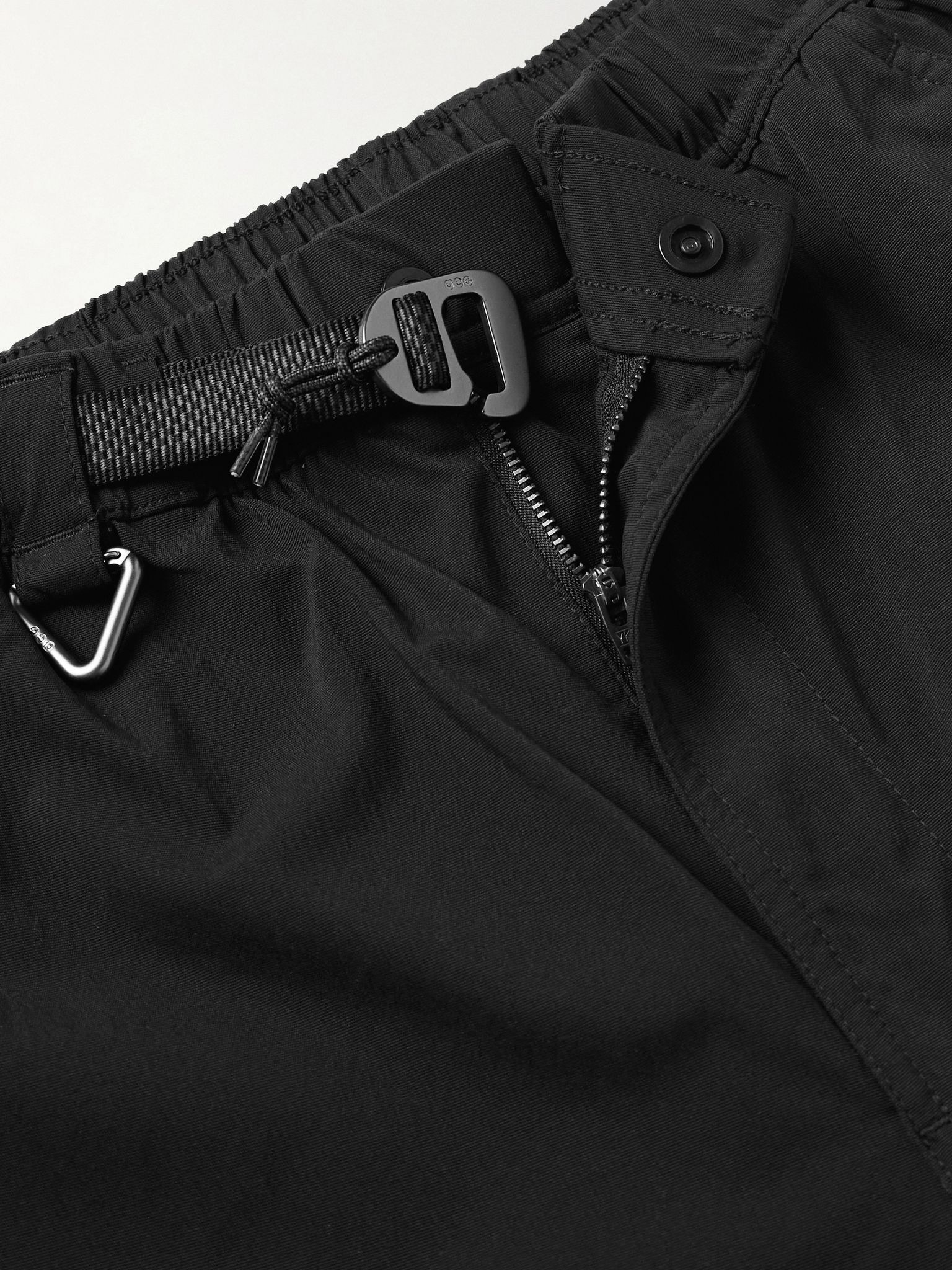 ACG Straight-Leg Belted Logo-Embroidered Shell Shorts Black - 5
