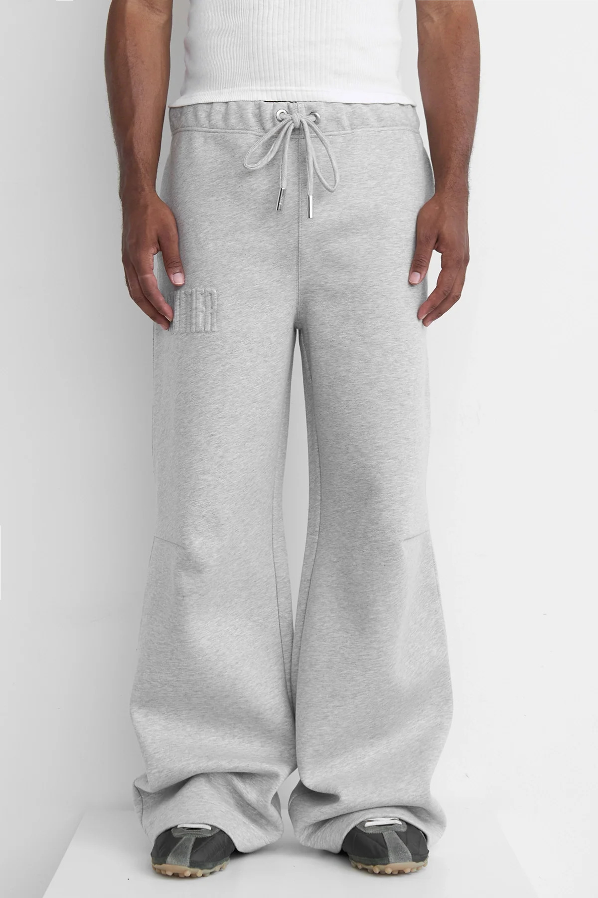 Jean Paul Gaultier Logo Embossed Jogger Pant Heather Grey - 4