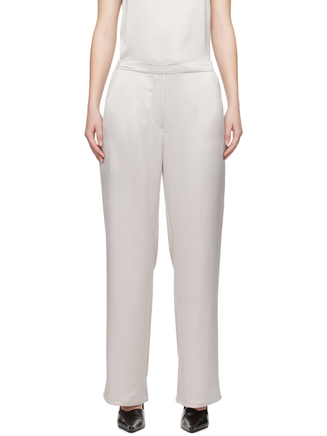 Gray Barb Painter Lounge Pants - 1