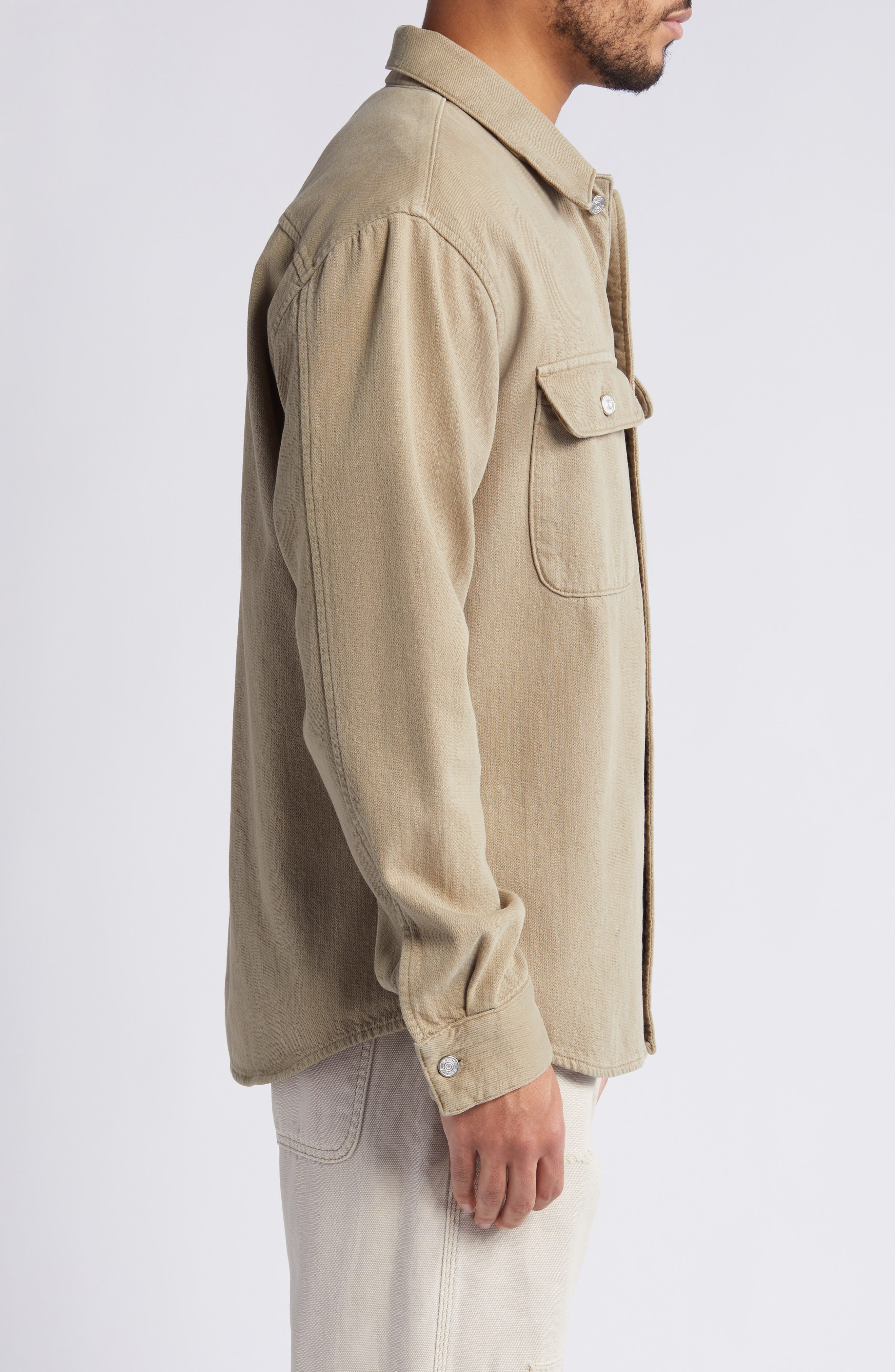 Textured Terry Overshirt - 4