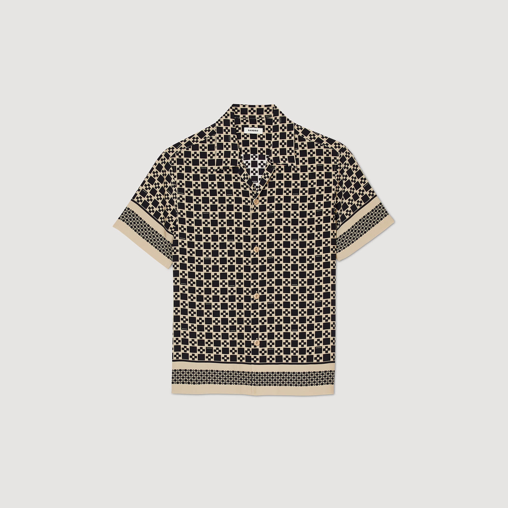 SQUARE CROSS SHORT-SLEEVED SHIRT - 1