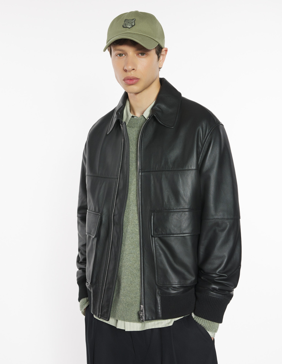 LEATHER BLOUSON - 3
