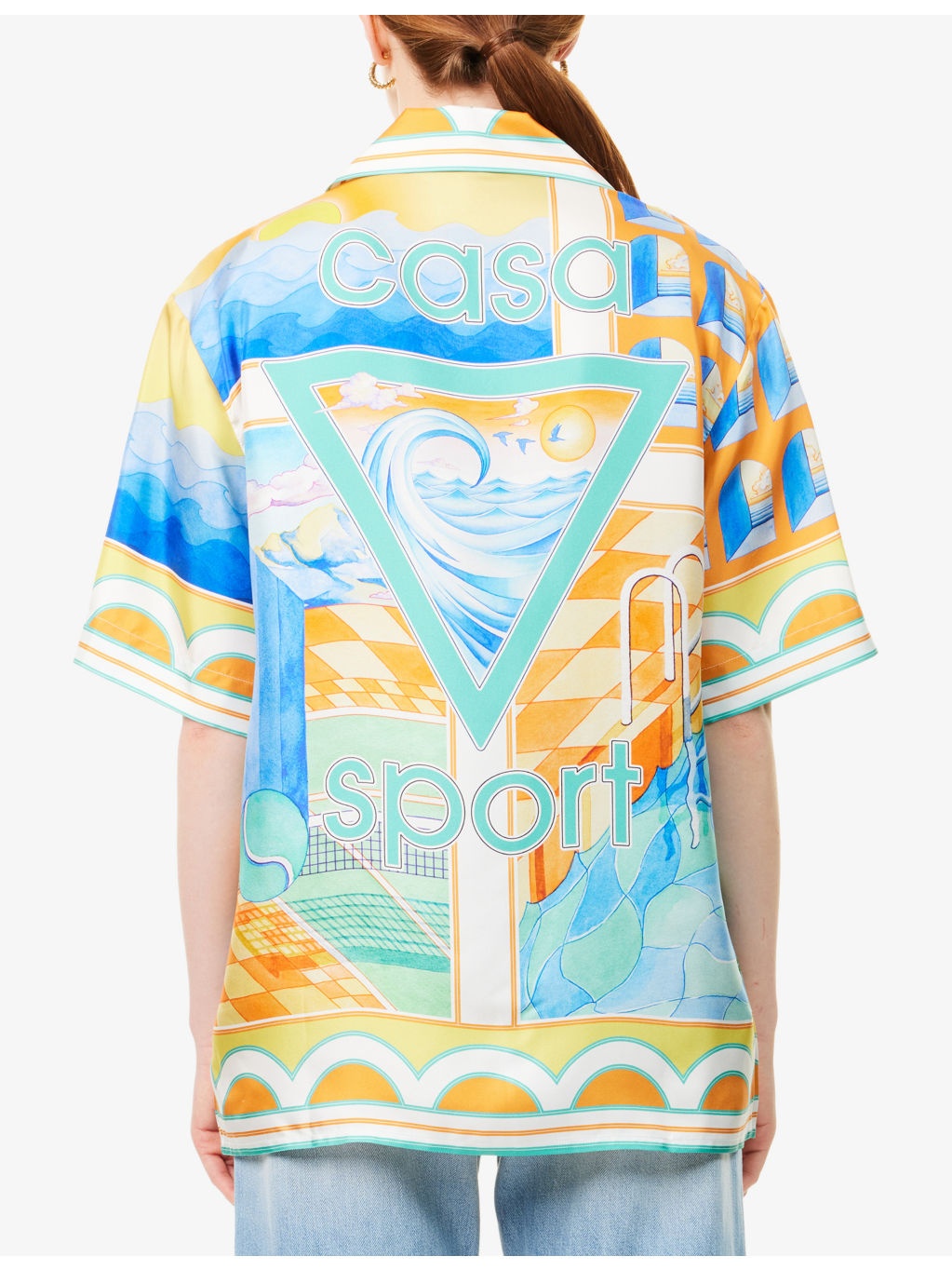Surreal Pool Cuban-Collar Silk Shirt - 4