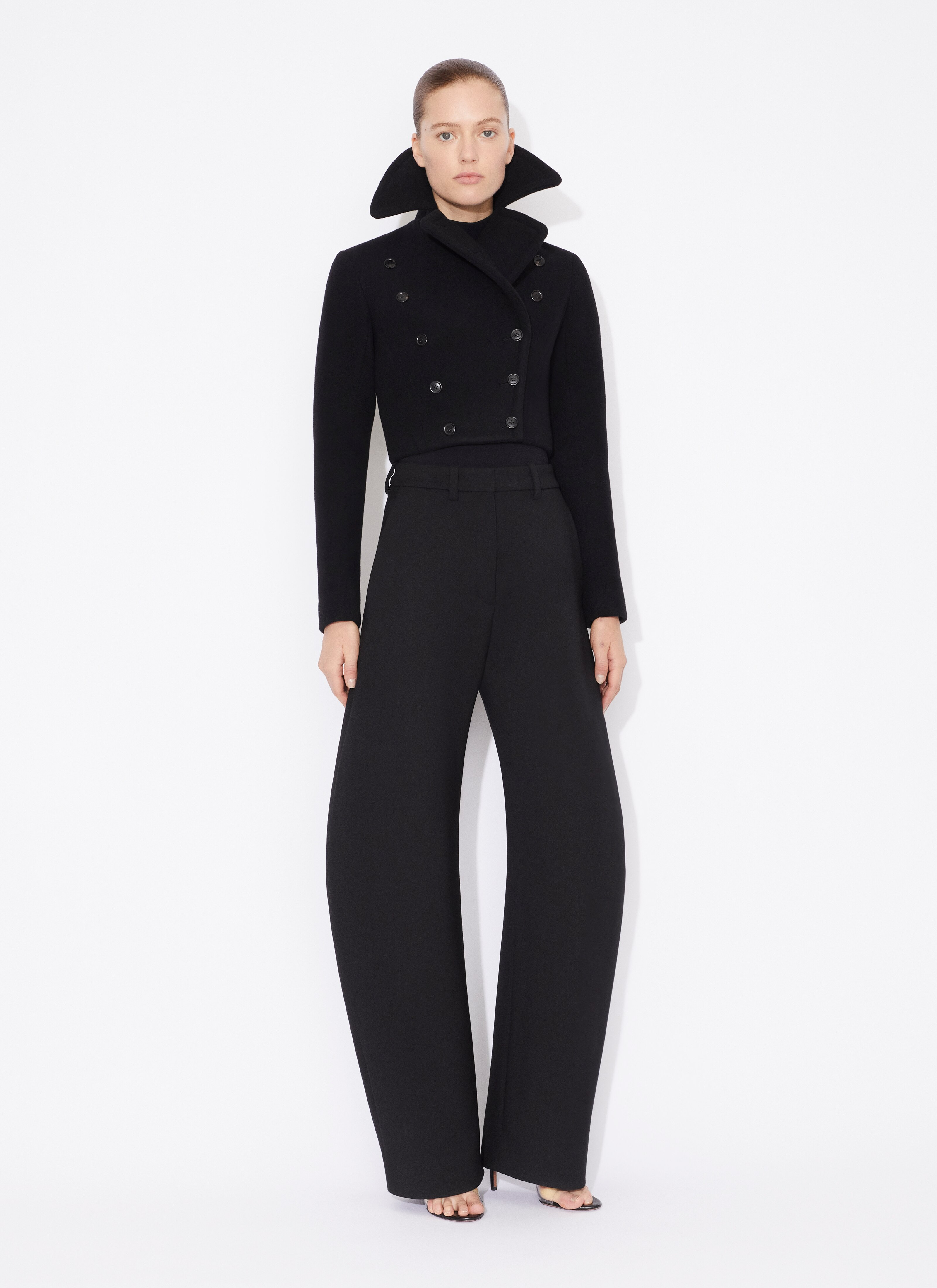 ROUND JEANS IN WOOL GABARDINE - 2