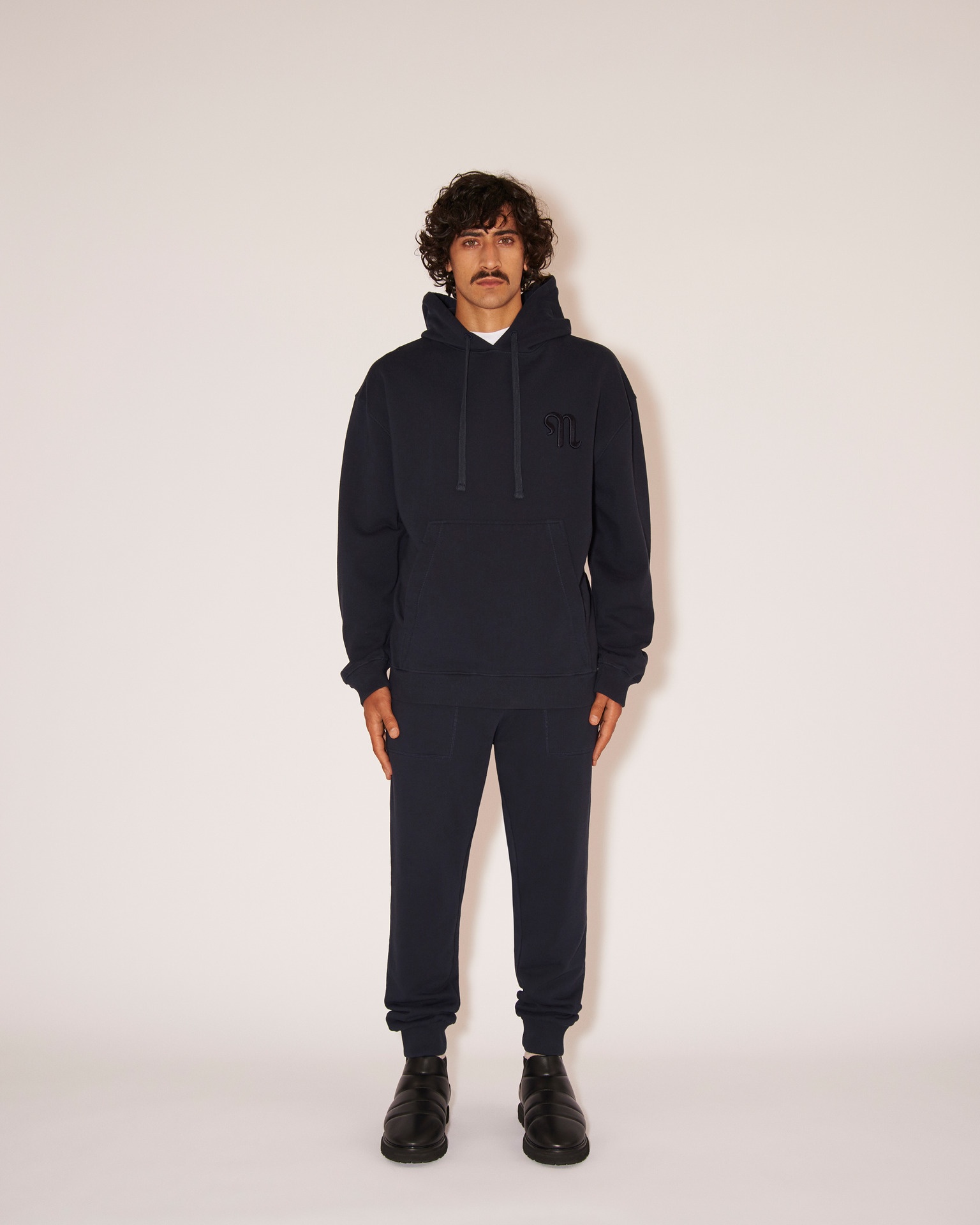 SHAY - Fleece relaxed fit sweatpants - Navy - 3