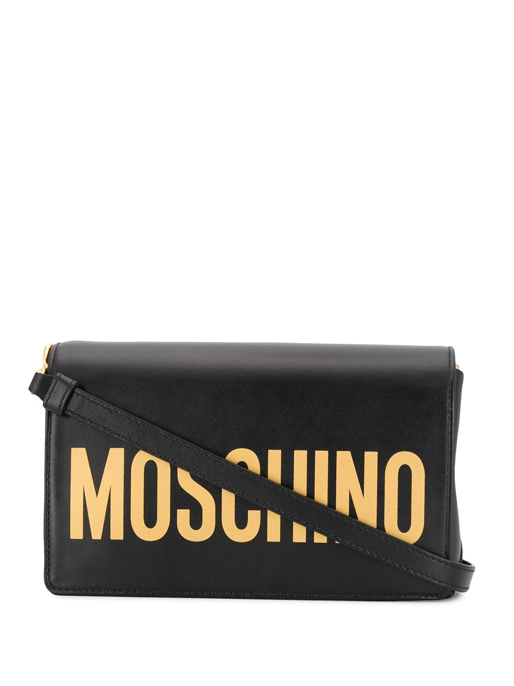 logo flap shoulder bag - 1