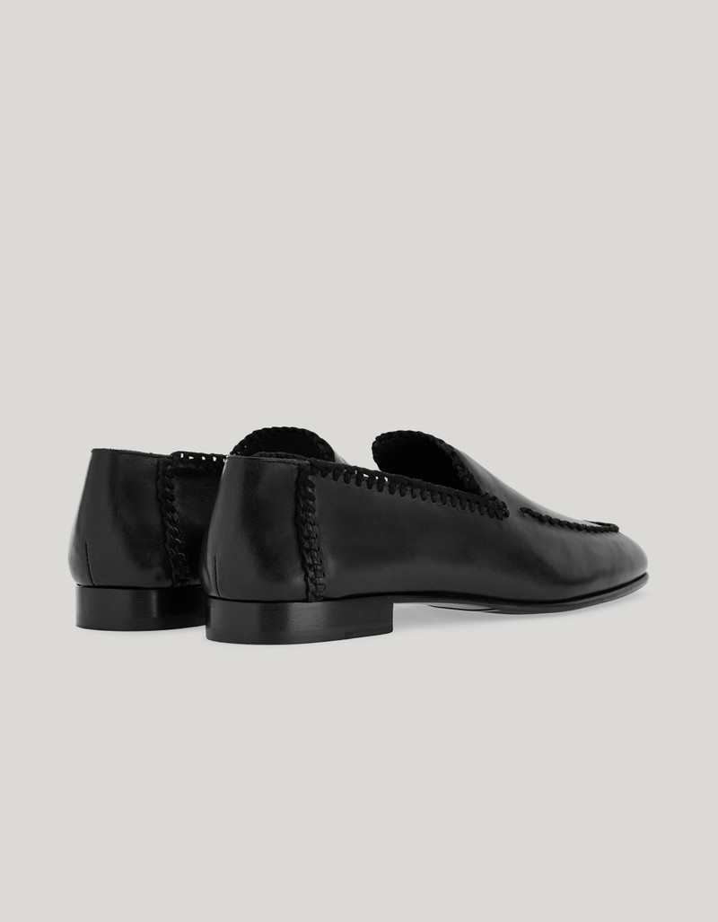 Canali BLACK CALFSKIN AND SUEDE SLIP-ON WITH LEATHER/RUBBER SOLE outlook