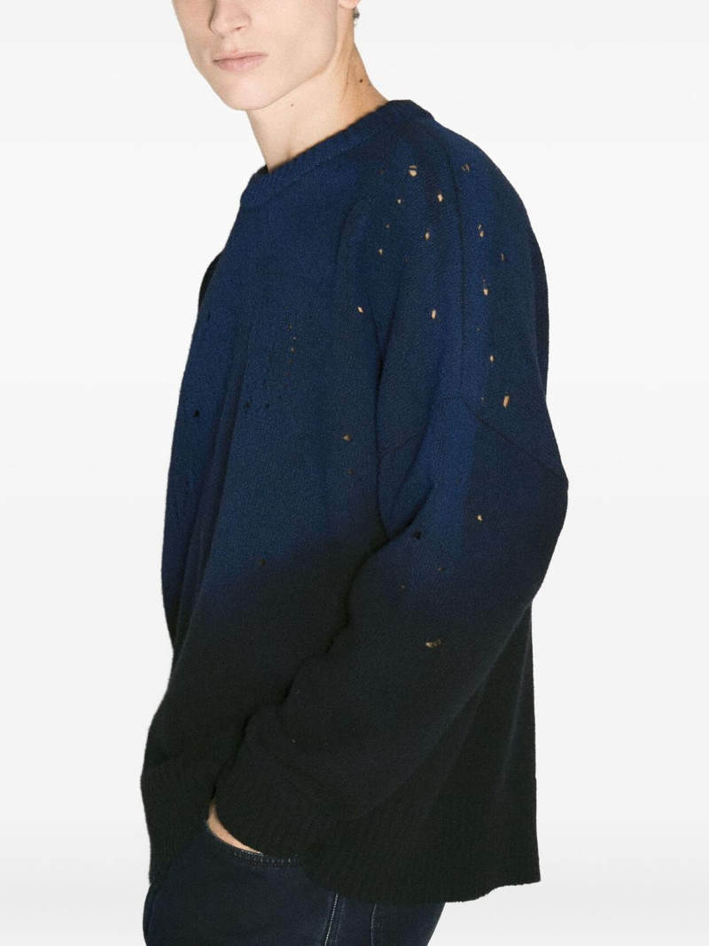 dip-dye cut-out sweater 3