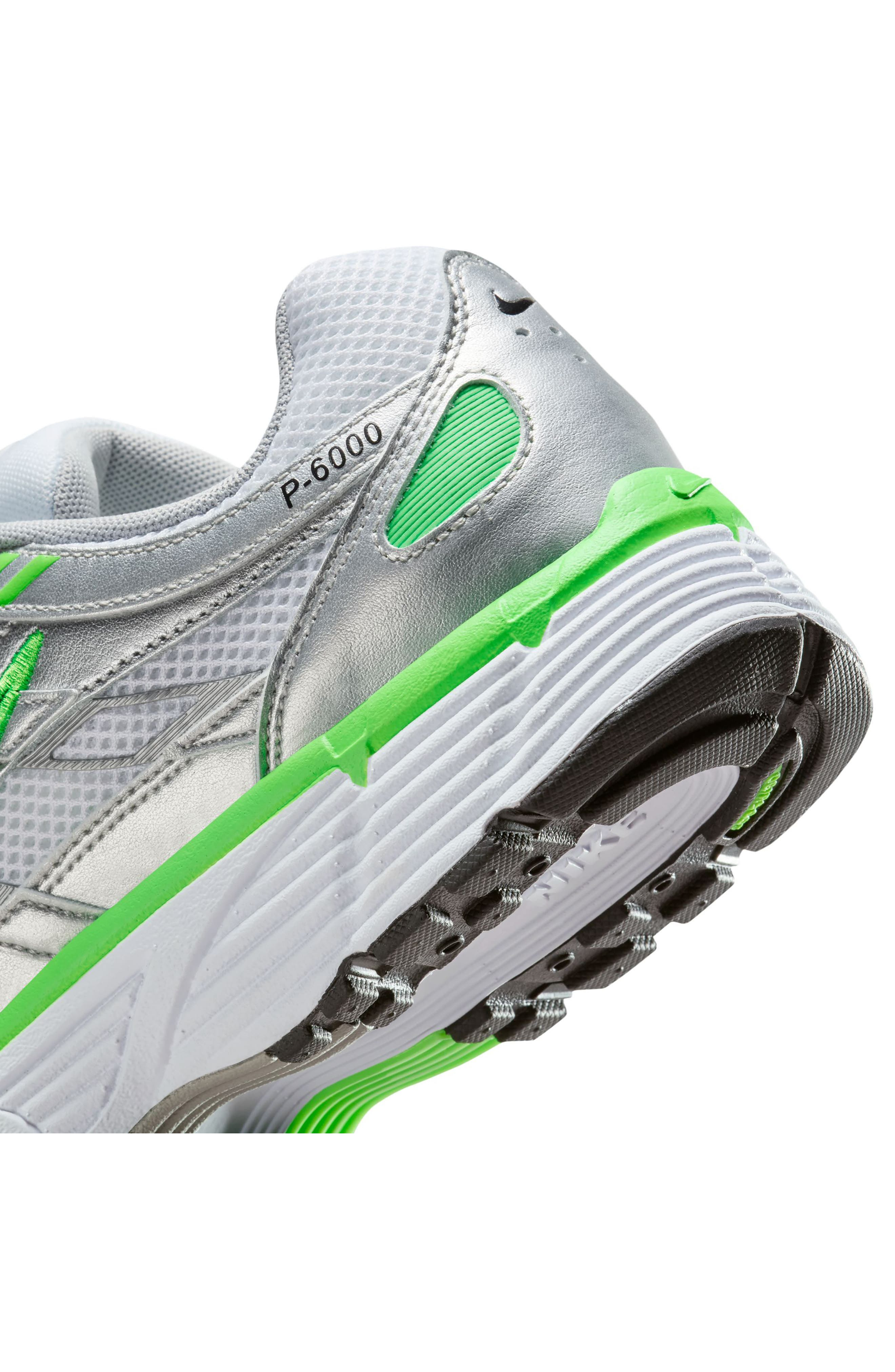 Nike P-6000 SE Sneaker in Metallic Silver/Black/White at Nordstrom - 8