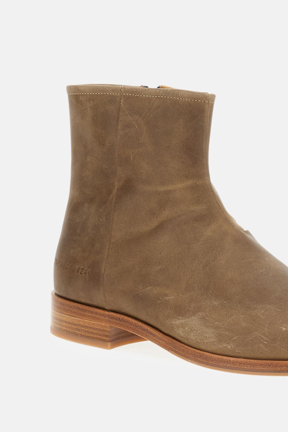 ZIPPER BOOT IN WAXED SUEDE - 4