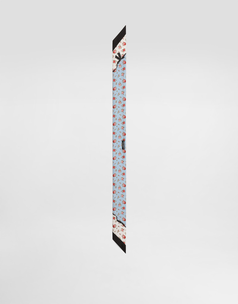 Dolce & Gabbana Small rose-print silk twill bandeau 6x100 outlook