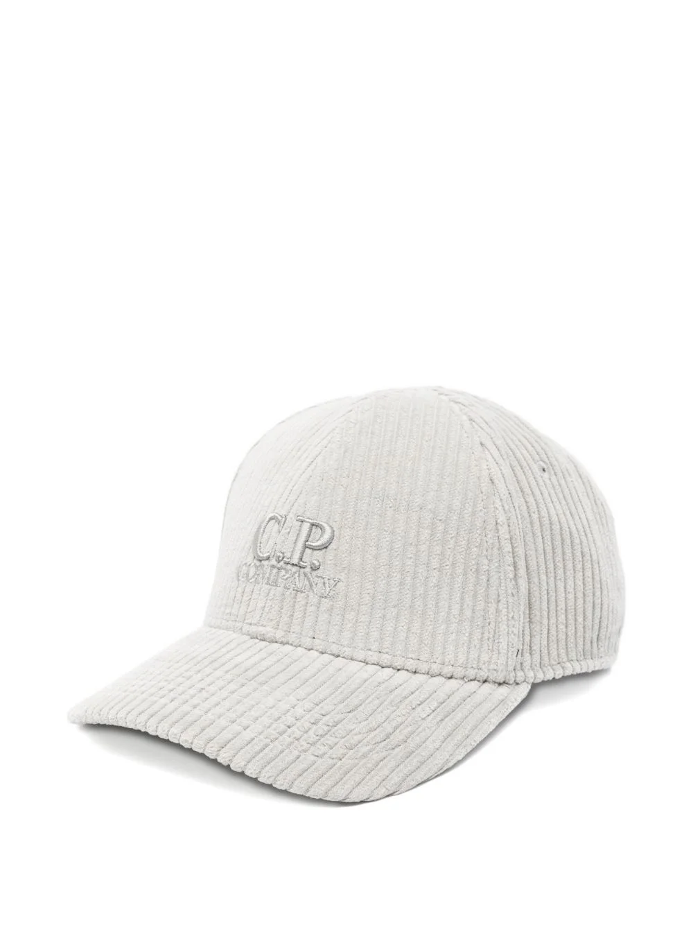 logo-embroidered corduroy cap - 1