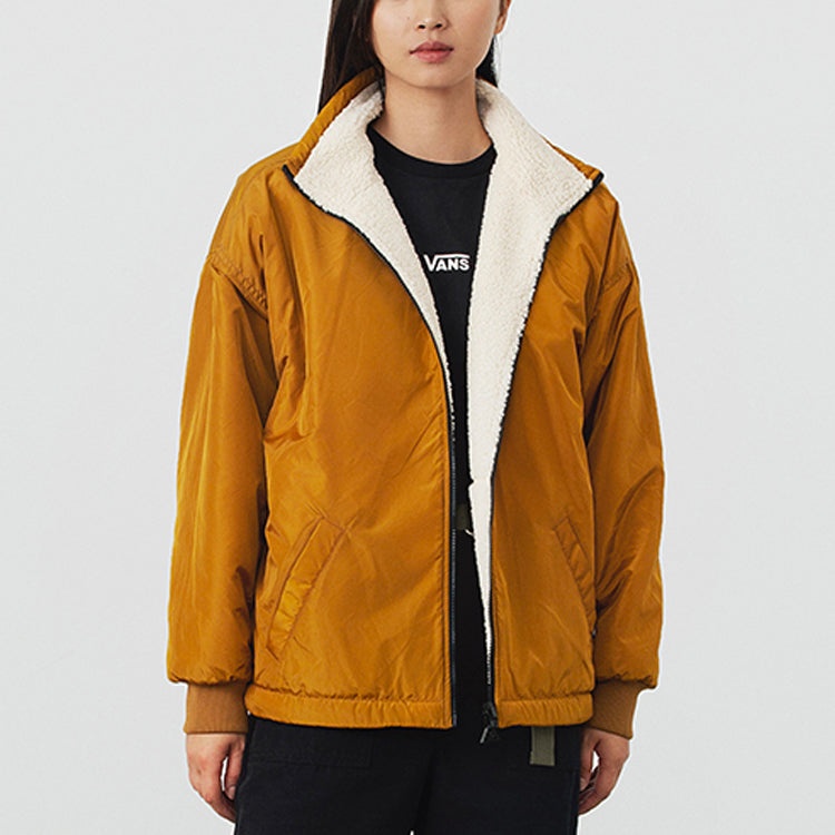 Vans Faux Sherpa Jacket Reversible Coat 'Brown Beige' VN0A4UTM1M7 - 3