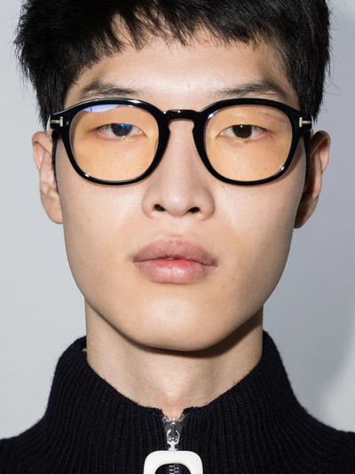 TOM FORD Blue Block round-frame glasses outlook