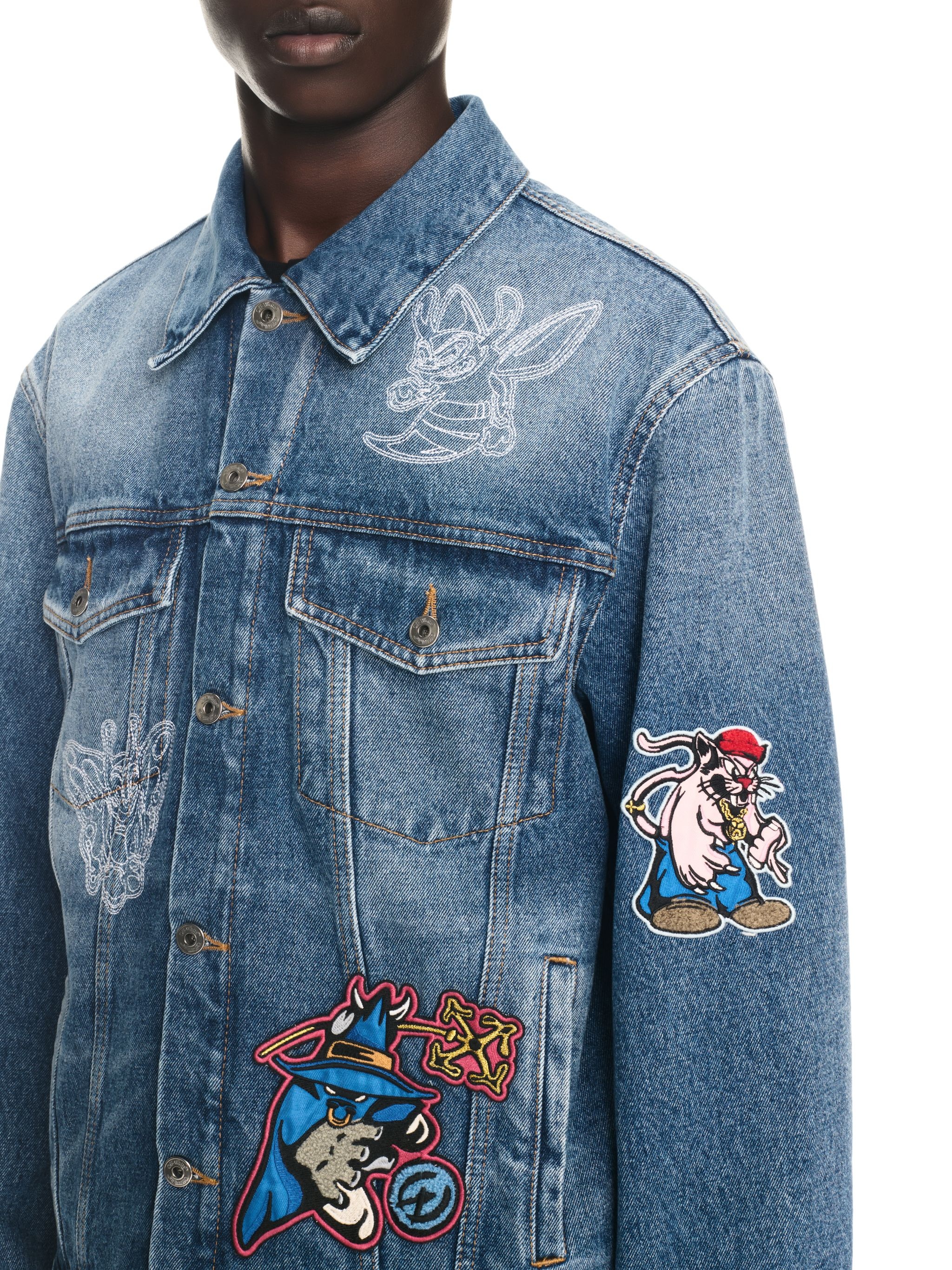Blue Character Skate Denim Jacket - 5