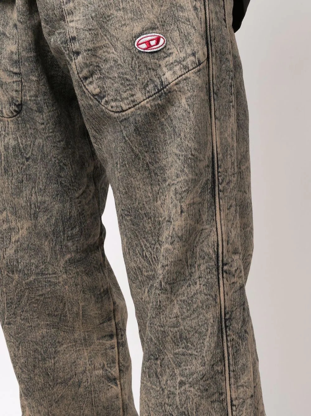 acid-wash straight-leg trousers - 6