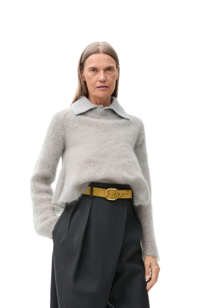 Loewe Rounded soft belt in suede outlook