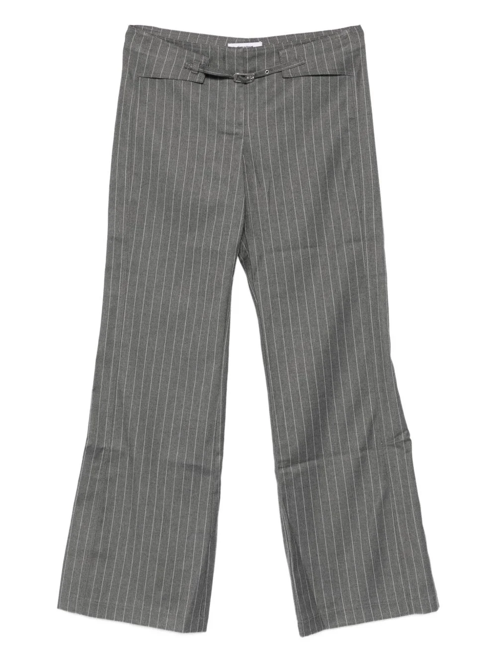 Nicole pinstripe buckled-waist trousers - 1