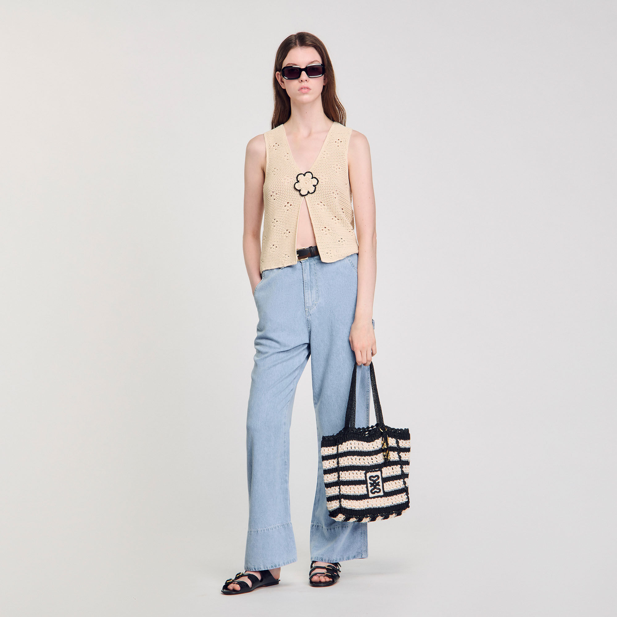 TWO-TONE CROCHET BAG - 4