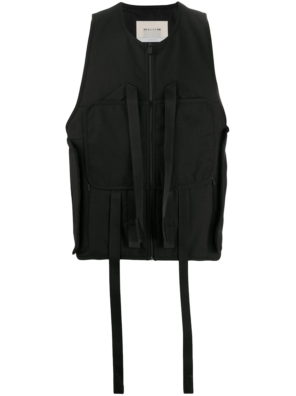 strap-detail bullet vest - 1