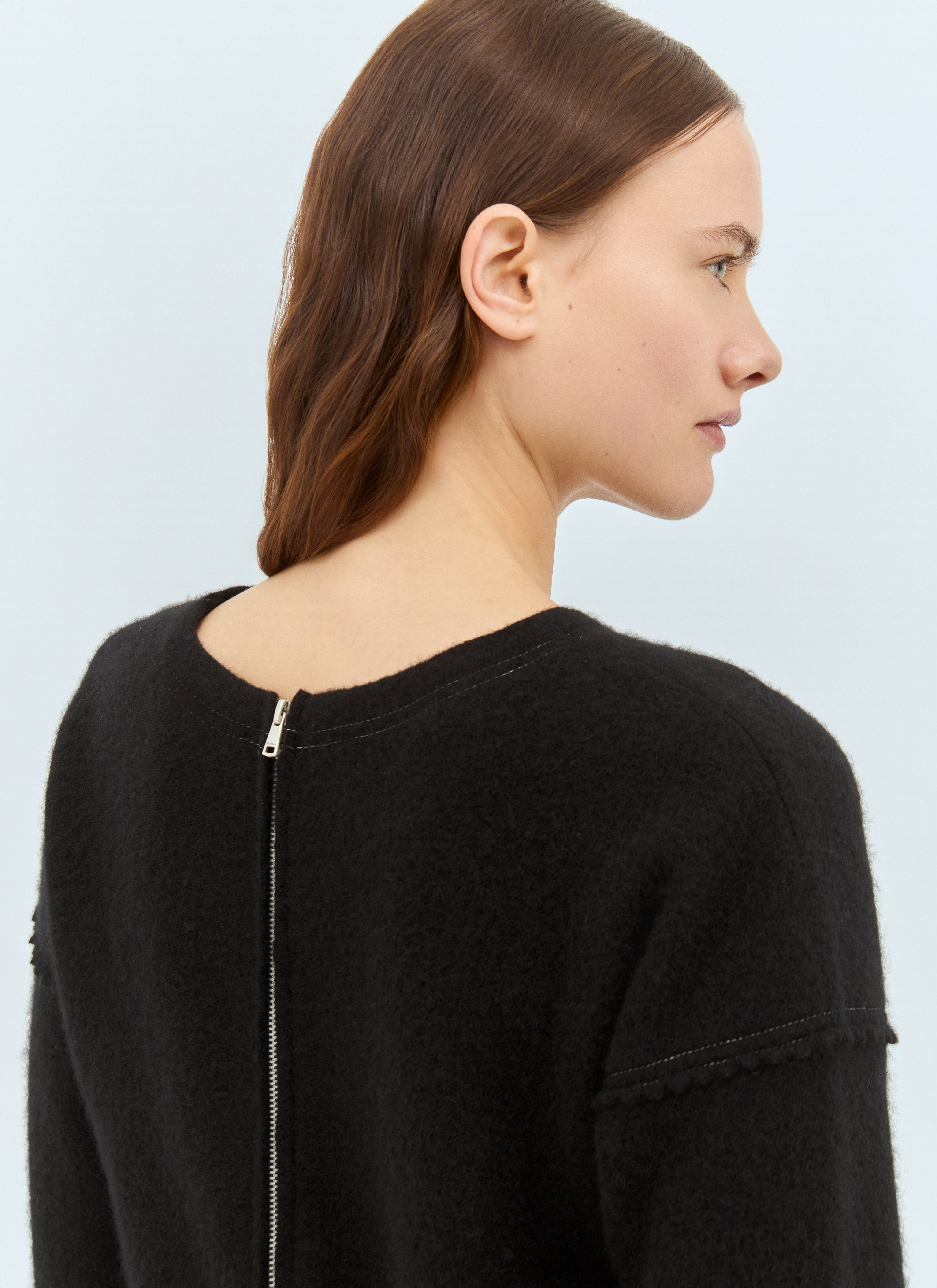 Max Mara Women Wool And Cashmere Cropped Sweater - 6