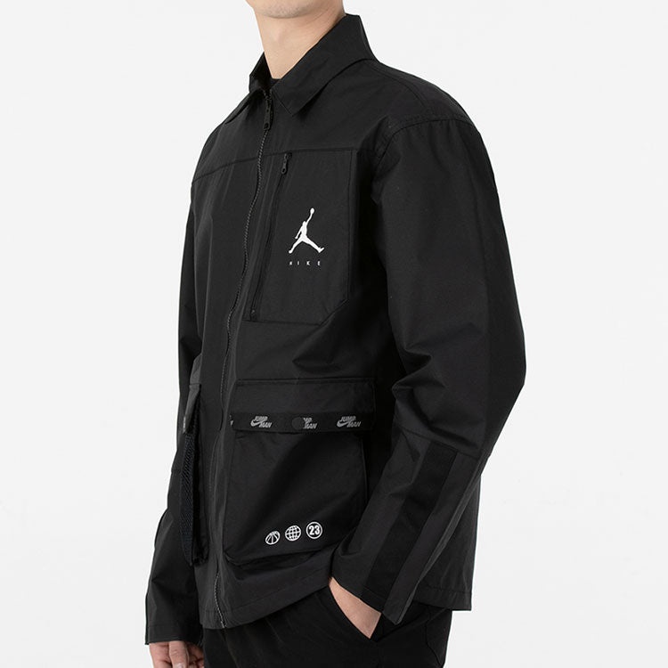 Air Jordan SS22 Cargo Sports lapel Jacket Black DJ0243-010 - 4