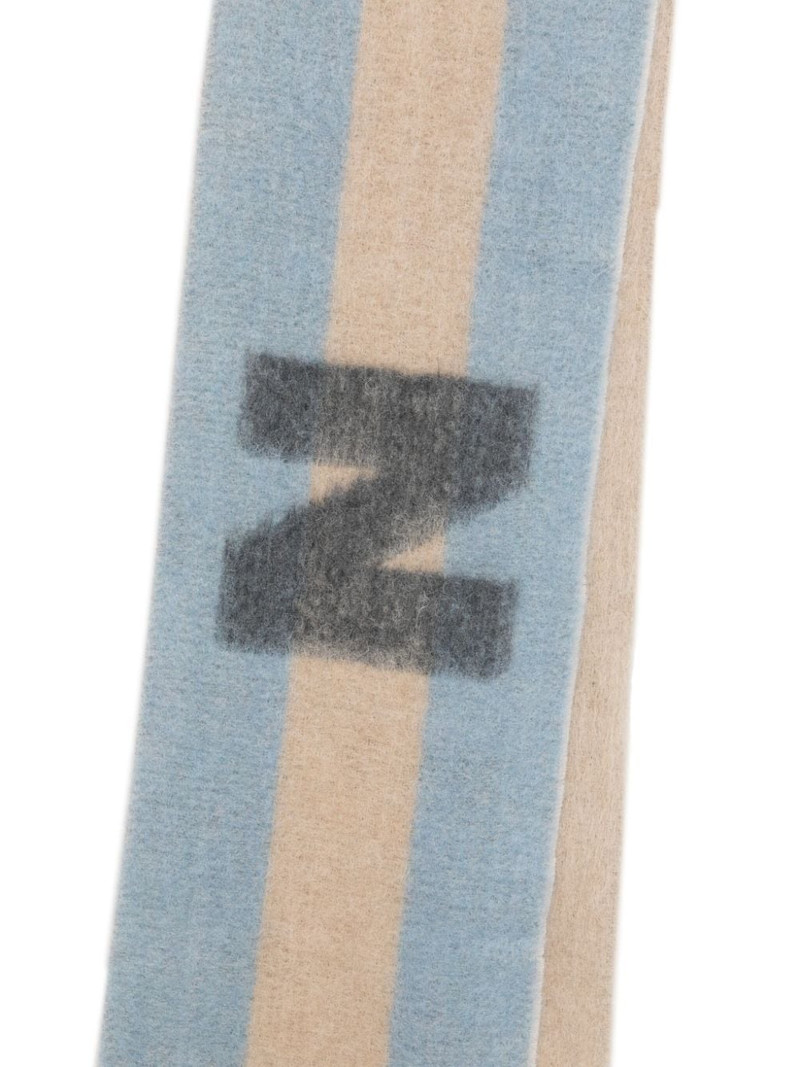 Marni logo striped scarf outlook