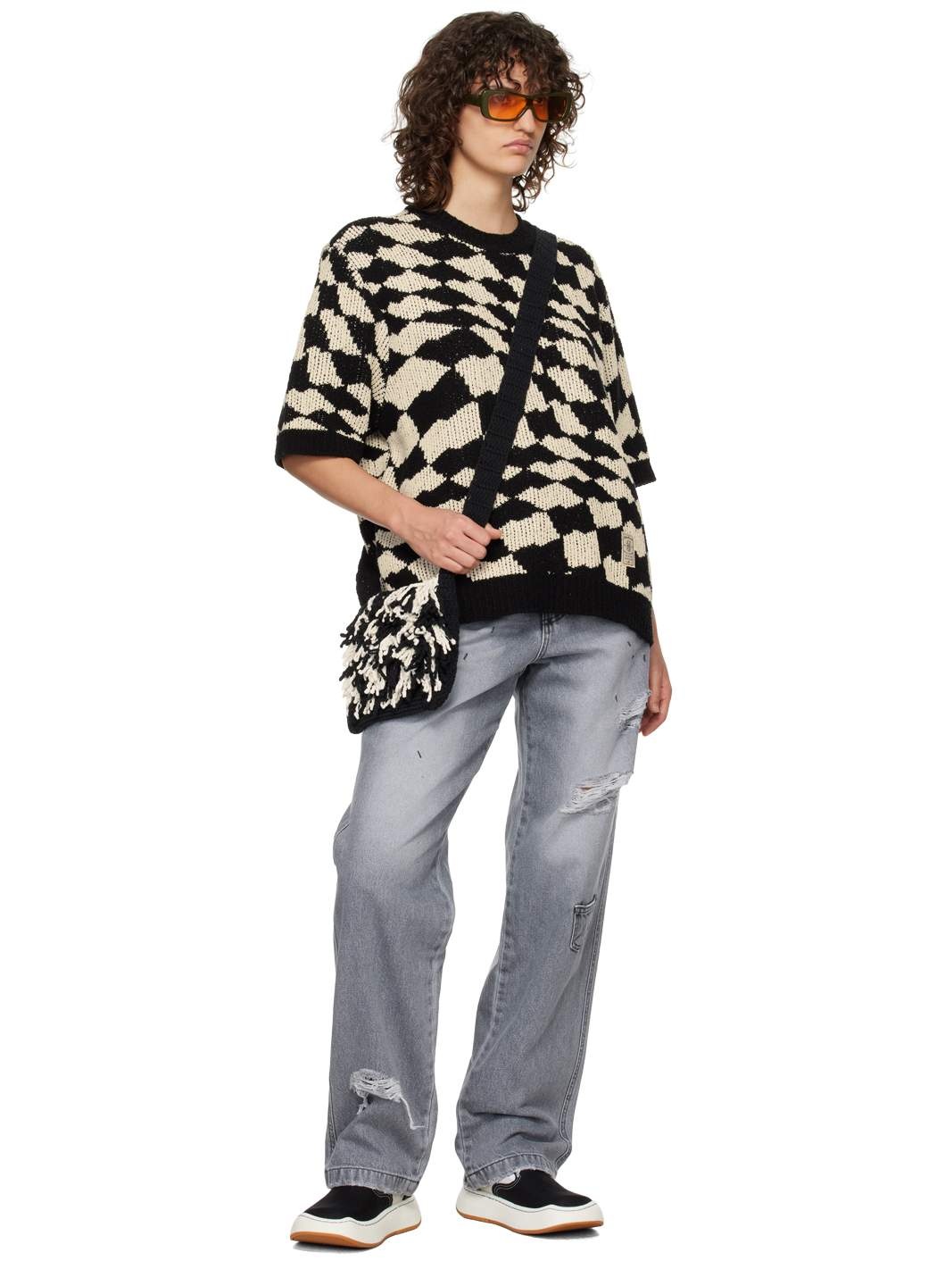 Black Fringed Bag - 4