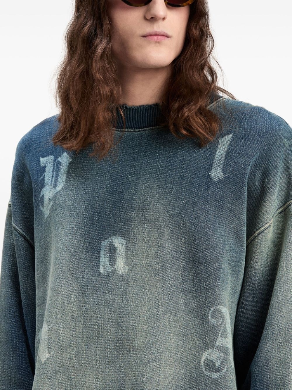 `Logo Washed` Crew-Neck Sweatshirt - 5