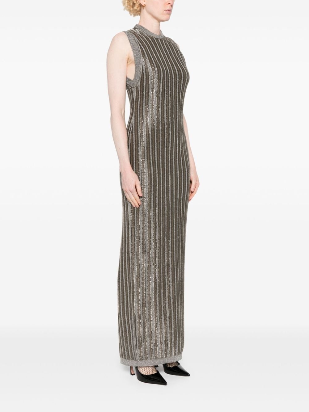 slinky ribbed maxi dress - 3