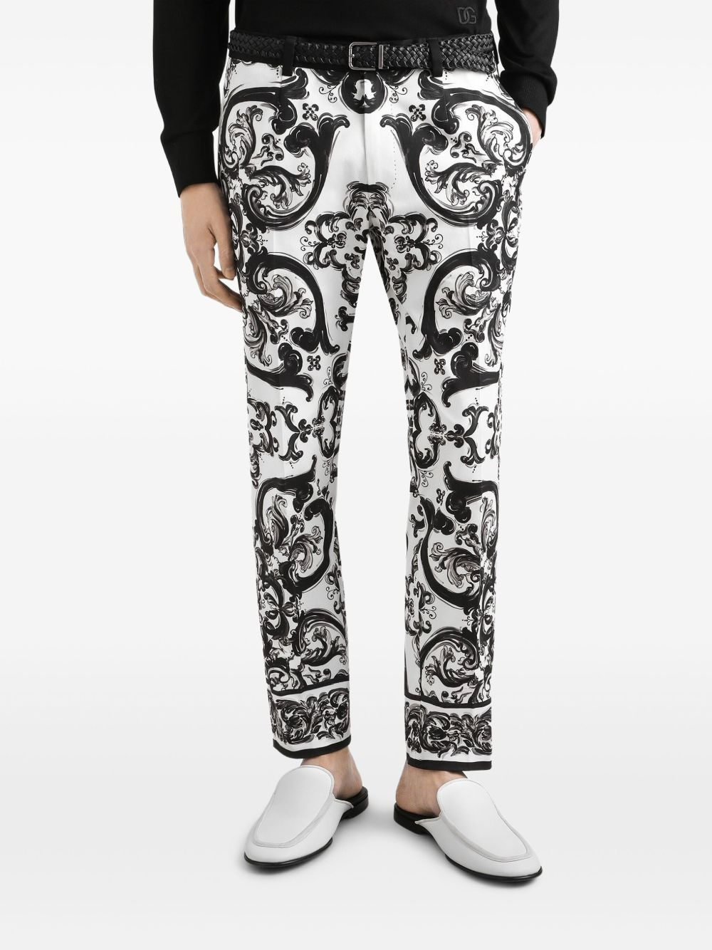 Maiolica-print trousers - 4