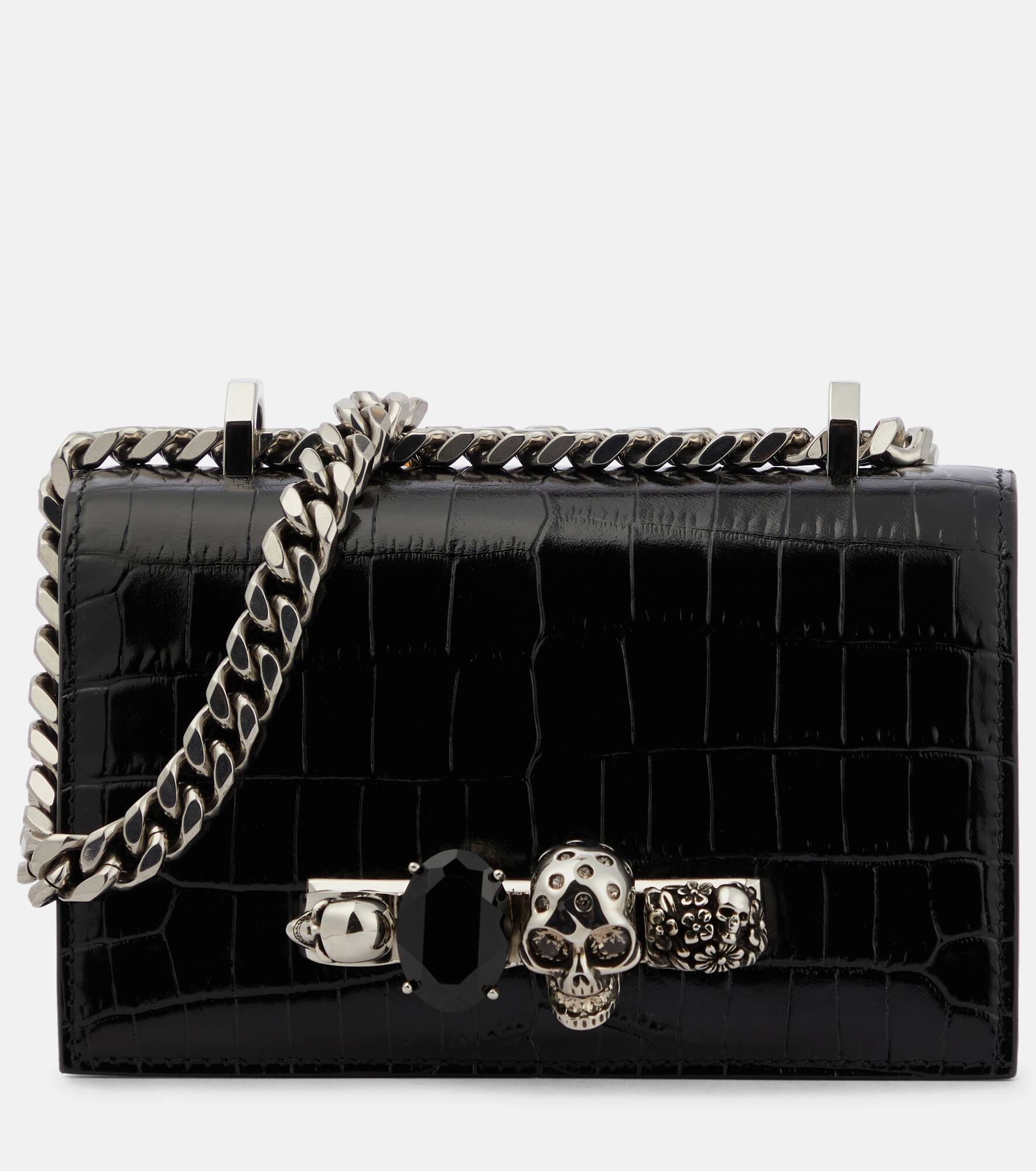 Jewelled Satchel Mini leather crossbody bag - 1