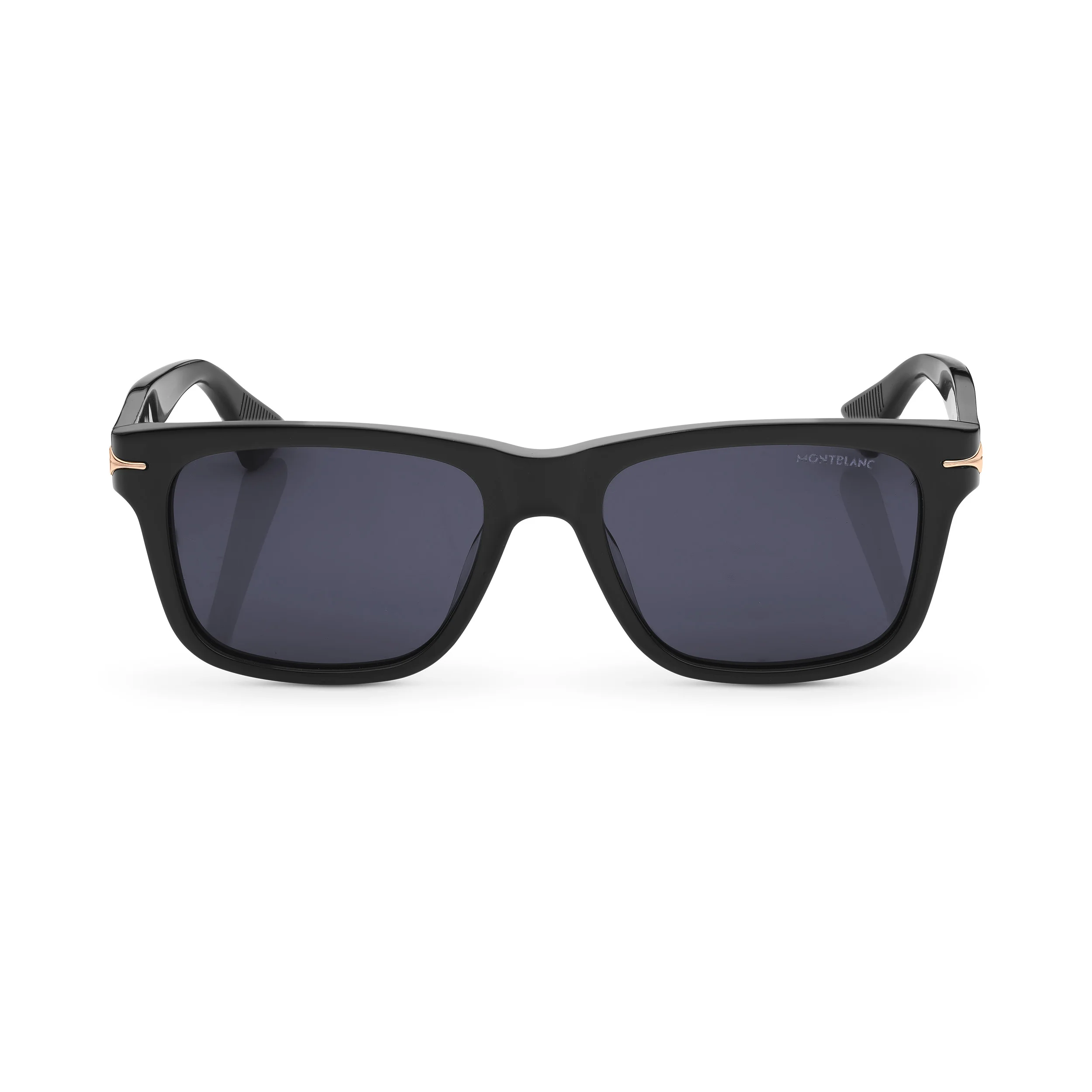 Rectangular Sunglasses with Black Colored Acetate Frame - 1