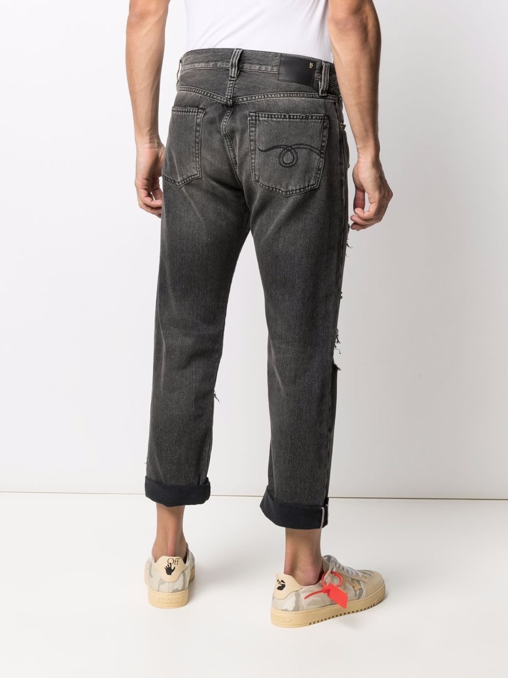 dark-wash straight-leg jeans - 4