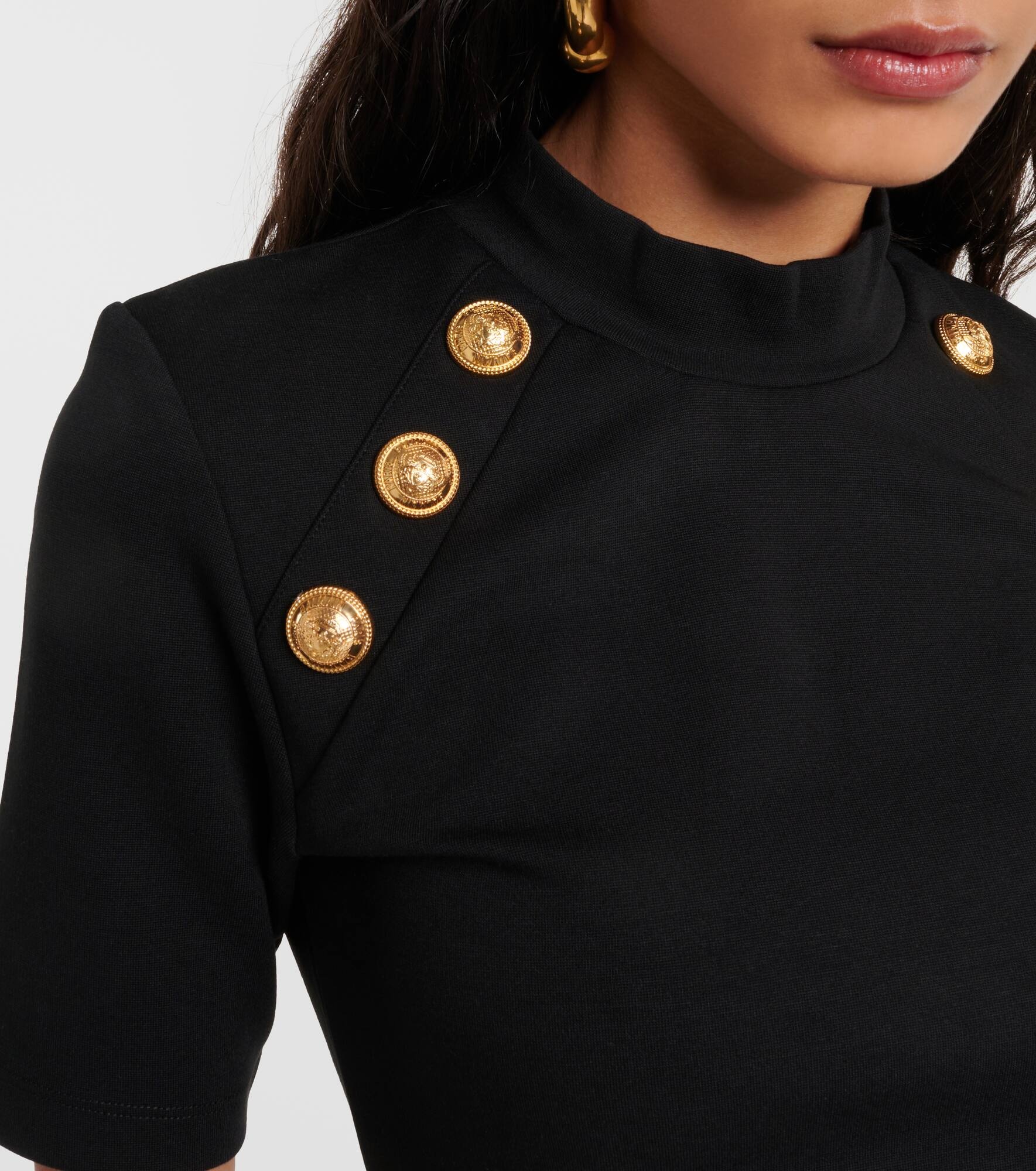 Embellished jersey T-shirt - 4