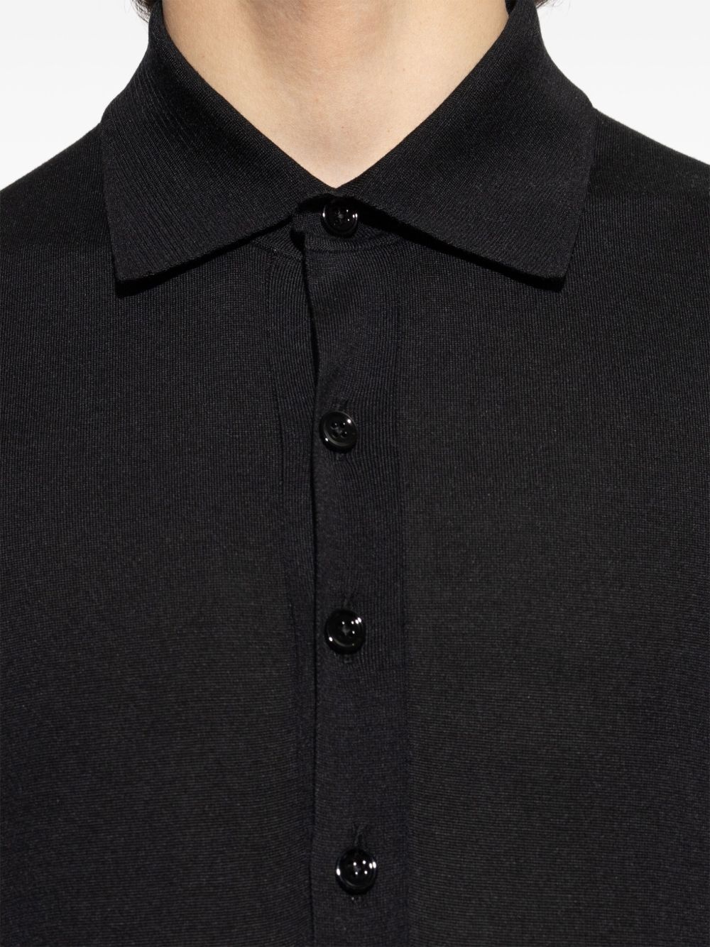 silk polo shirt - 4