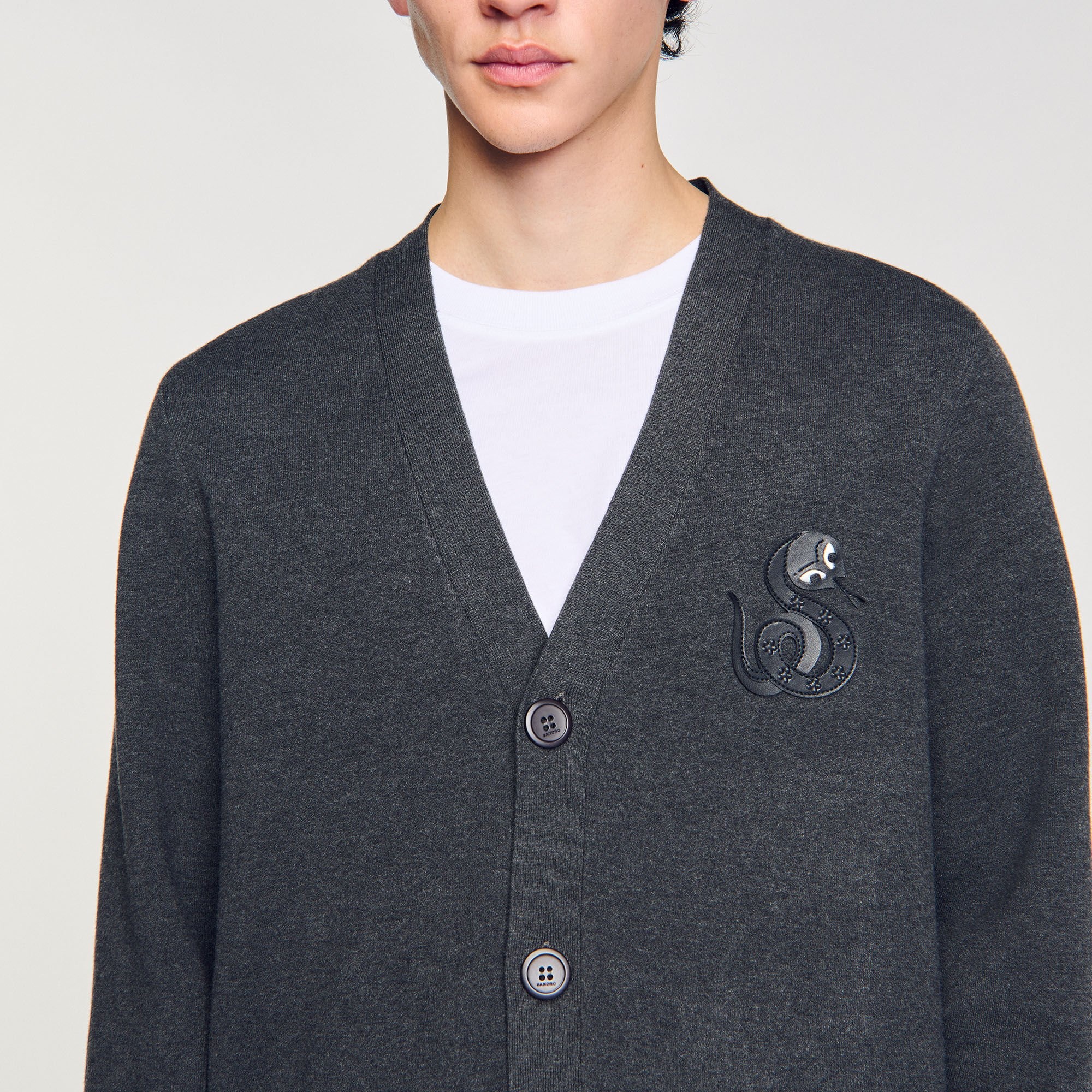 CARDIGAN WITH SNAKE DETAIL - 3
