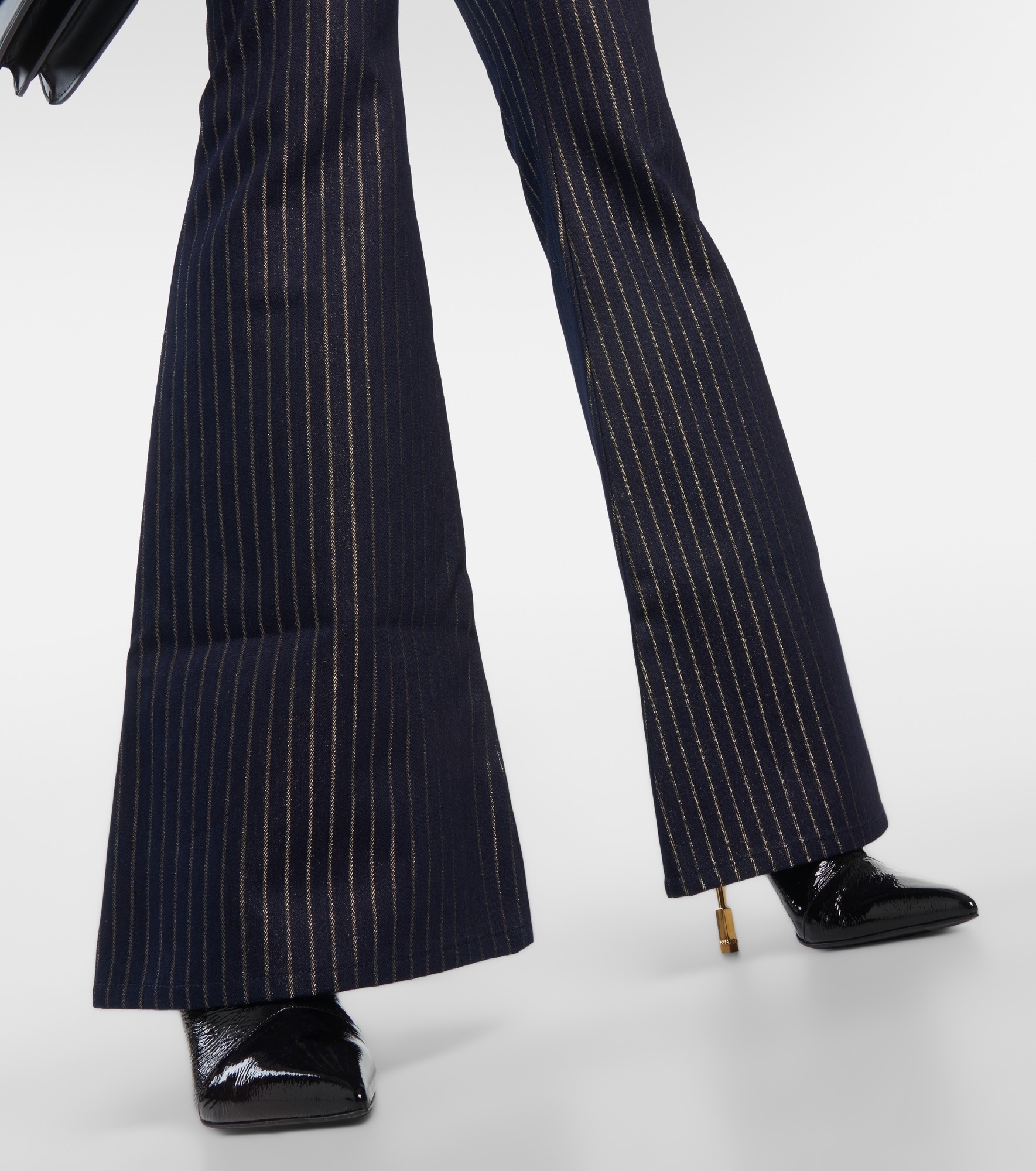 Flared Lurex® pinstripe jeans - 5