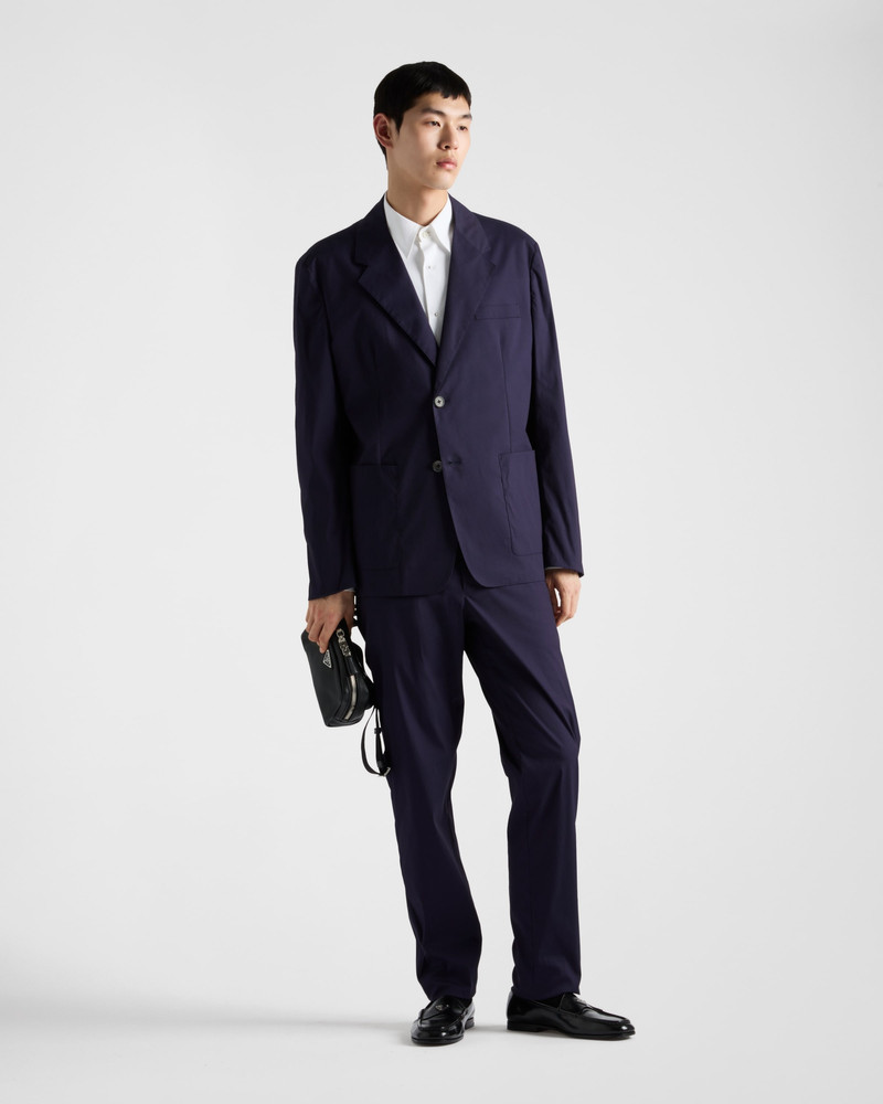 Prada Single-breasted cotton blend jacket outlook