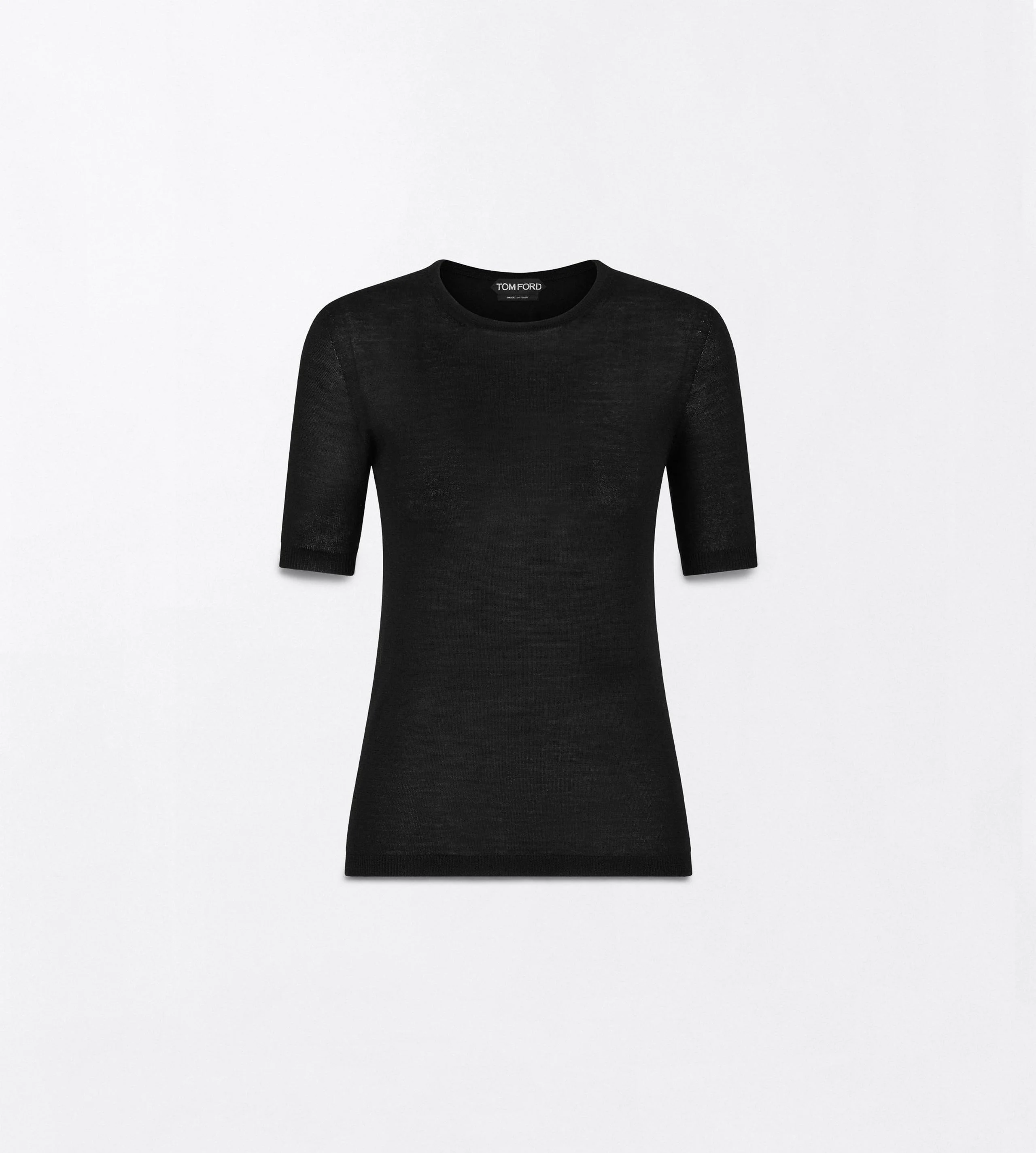 SEAMLESS FEATHERWEIGHT CASHMERE CREWNECK T-SHIRT - 1