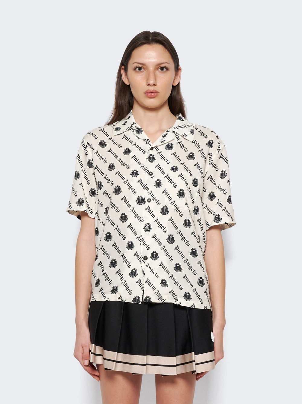 X Palm Angels Logo Printed Short Sleeve Shirt - 6