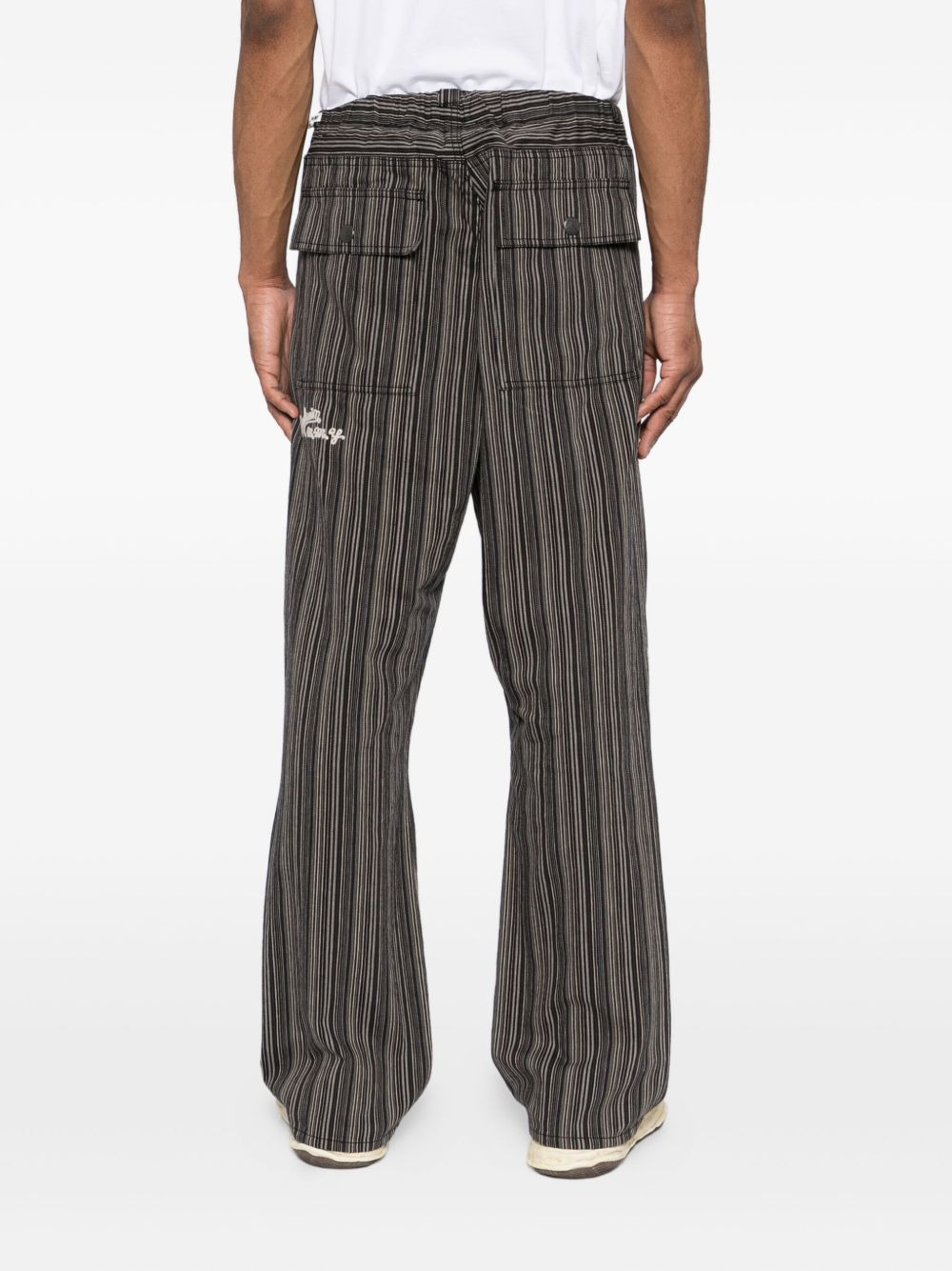 LOGO-PATCHED STRAIGHT-LEG PANTS - 4