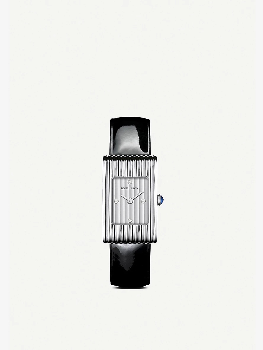 WA030504 Reflet small stainless-steel, diamond and sapphire cabochon watch - 1