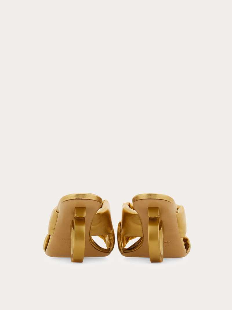 Padded sandal with Gancini heel 4