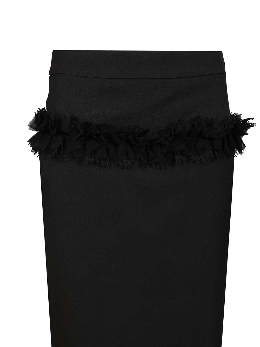 Skirt In Grain De Poudre Skirts Black - 4