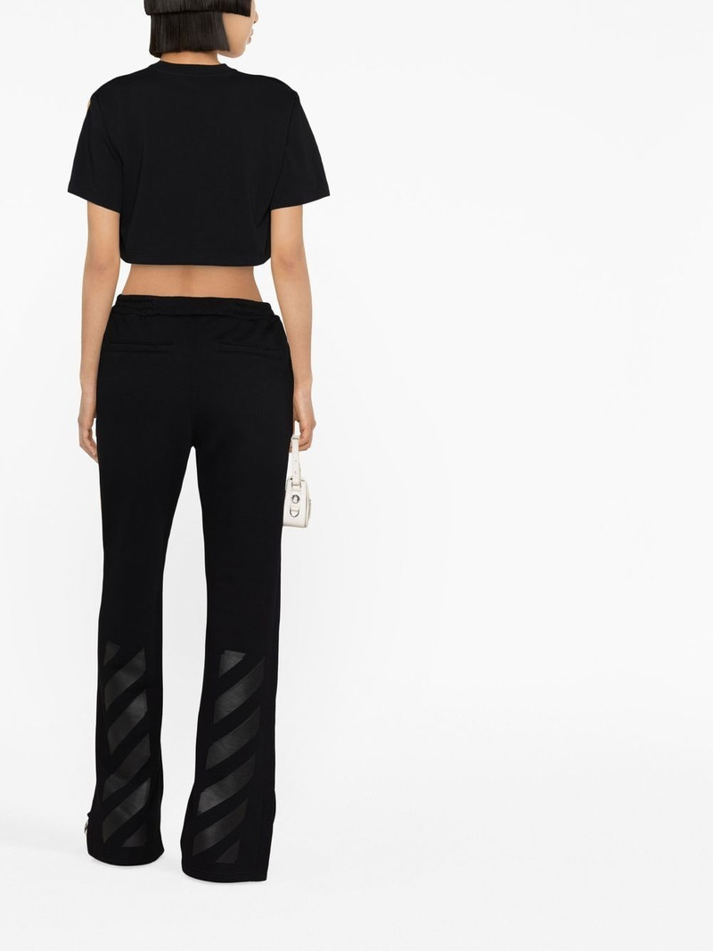 Diag-print cotton track pants 3