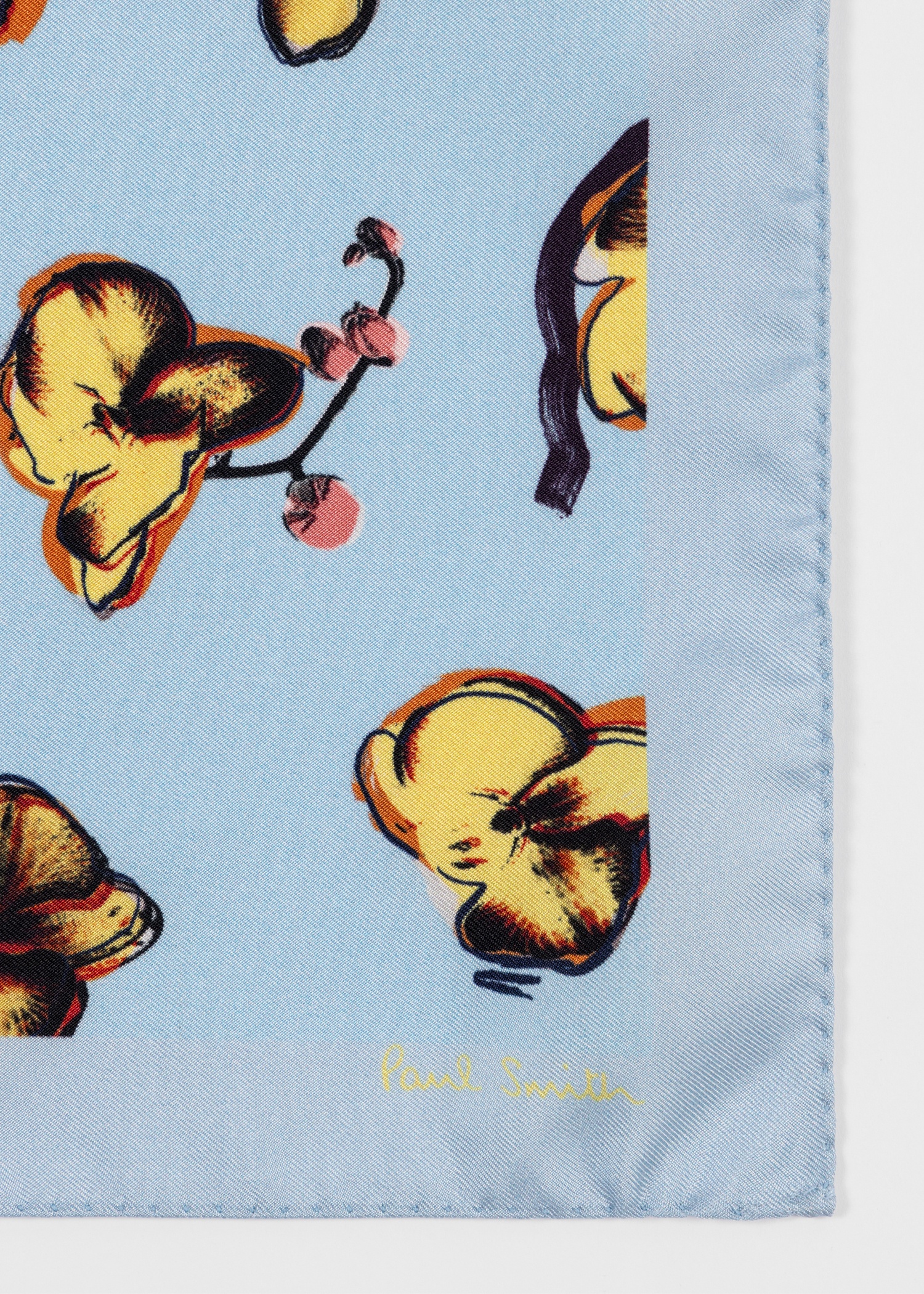Floral Print Silk Pocket Square - 2