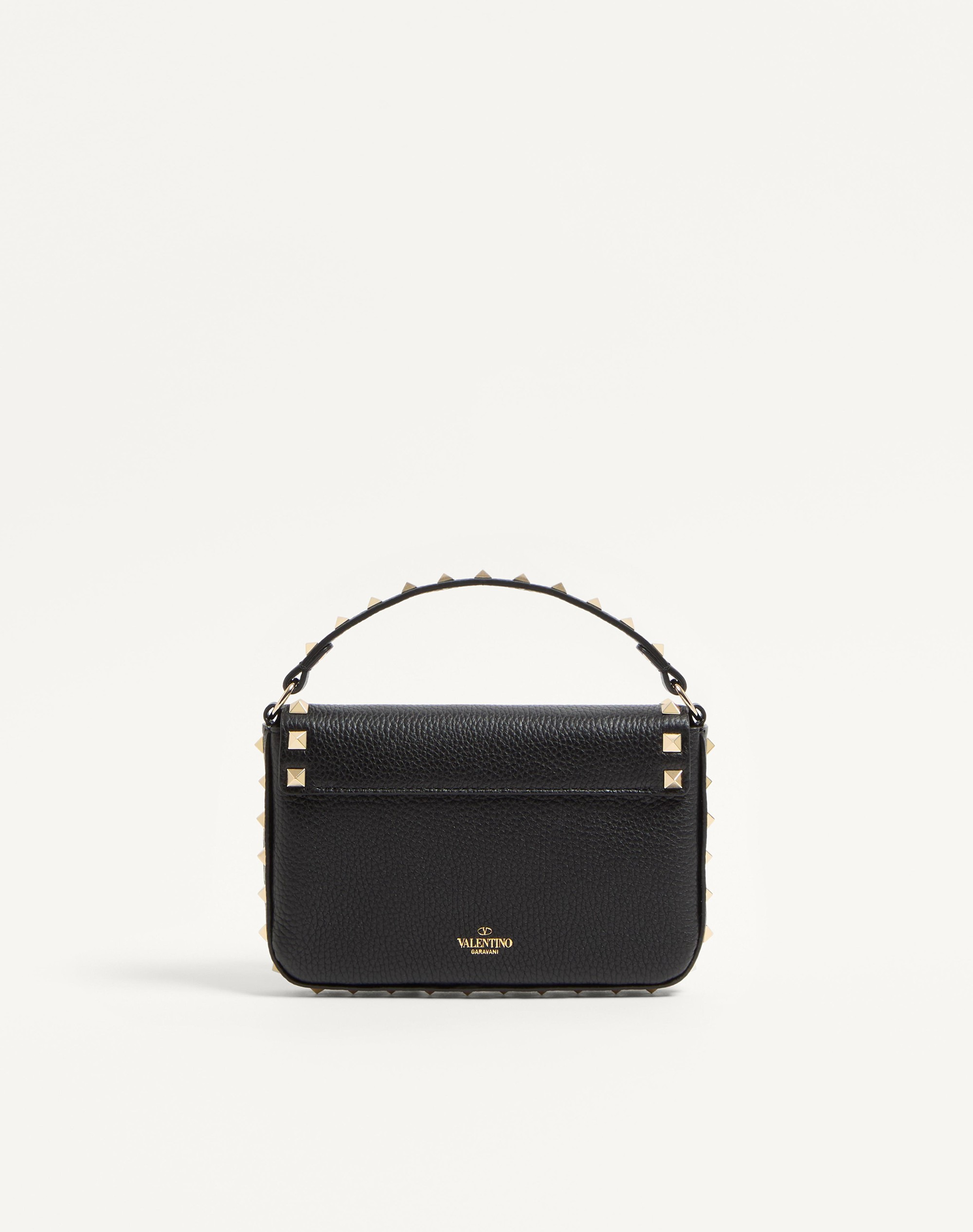 ROCKSTUD GRAINY CALFSKIN POUCH - 4