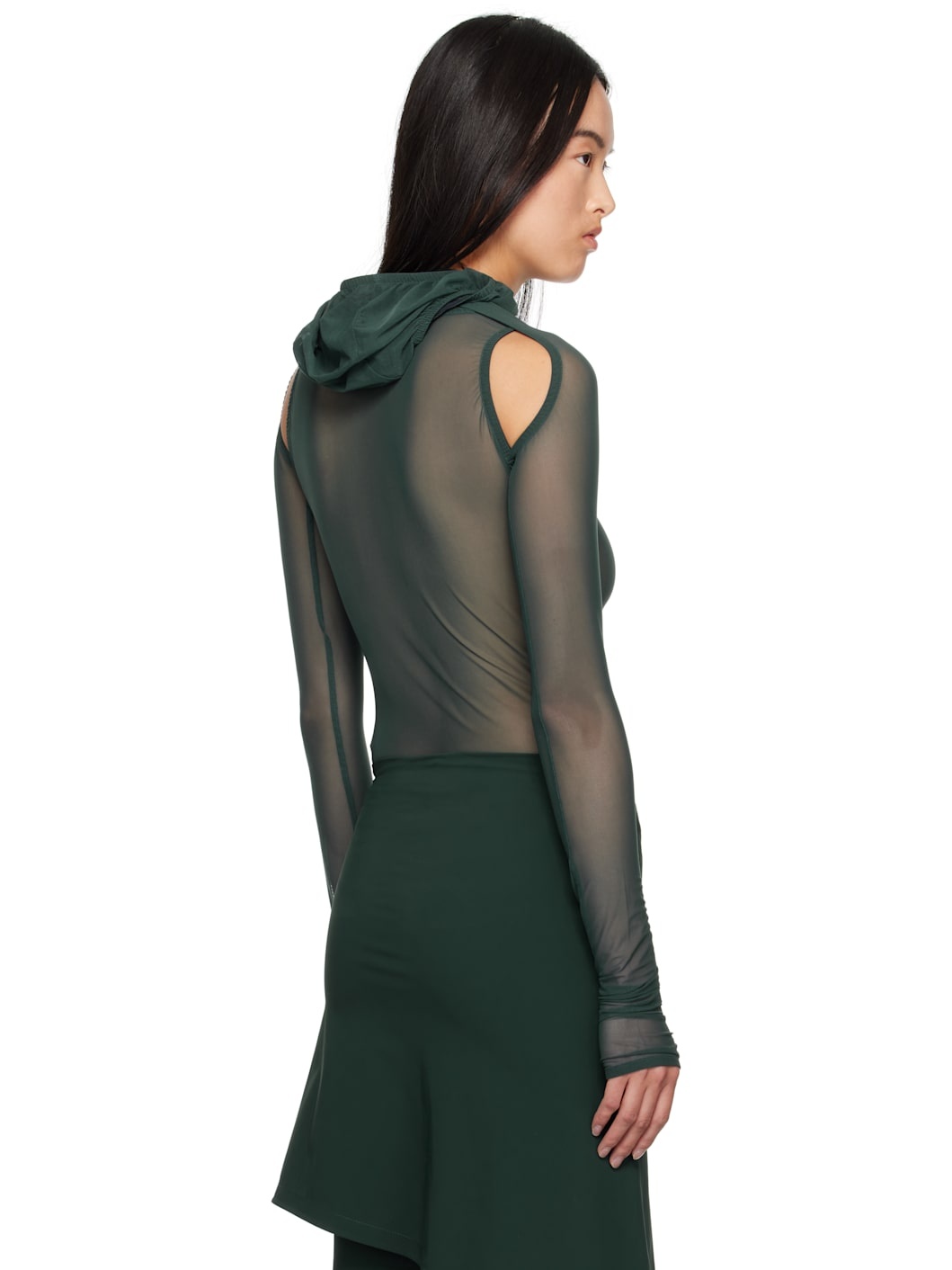 Green Mesh Hoodie - 3