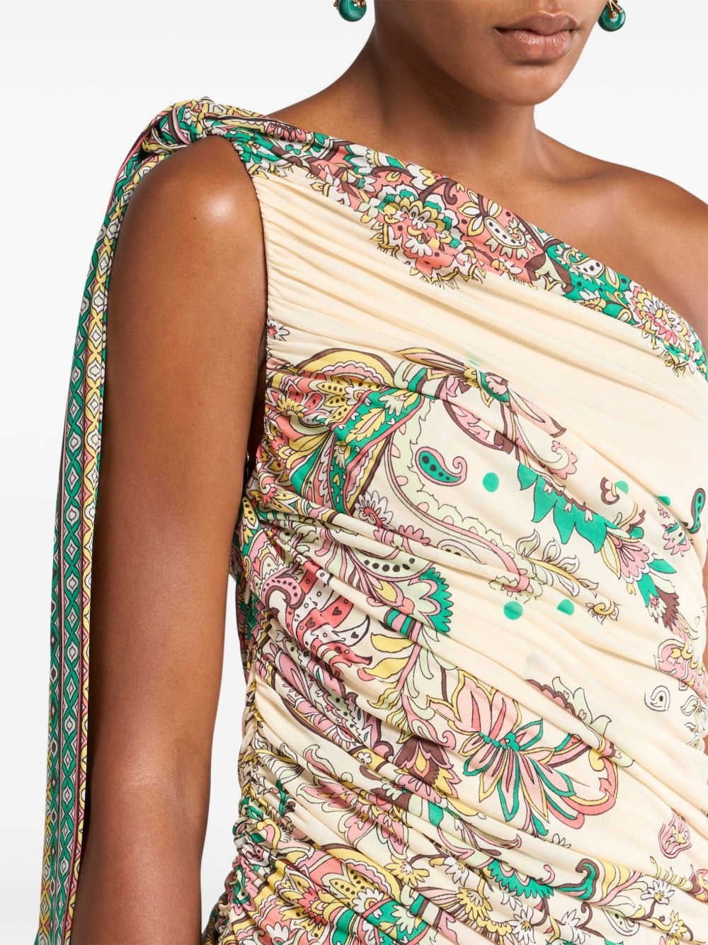single-shoulder maxi dress - 4